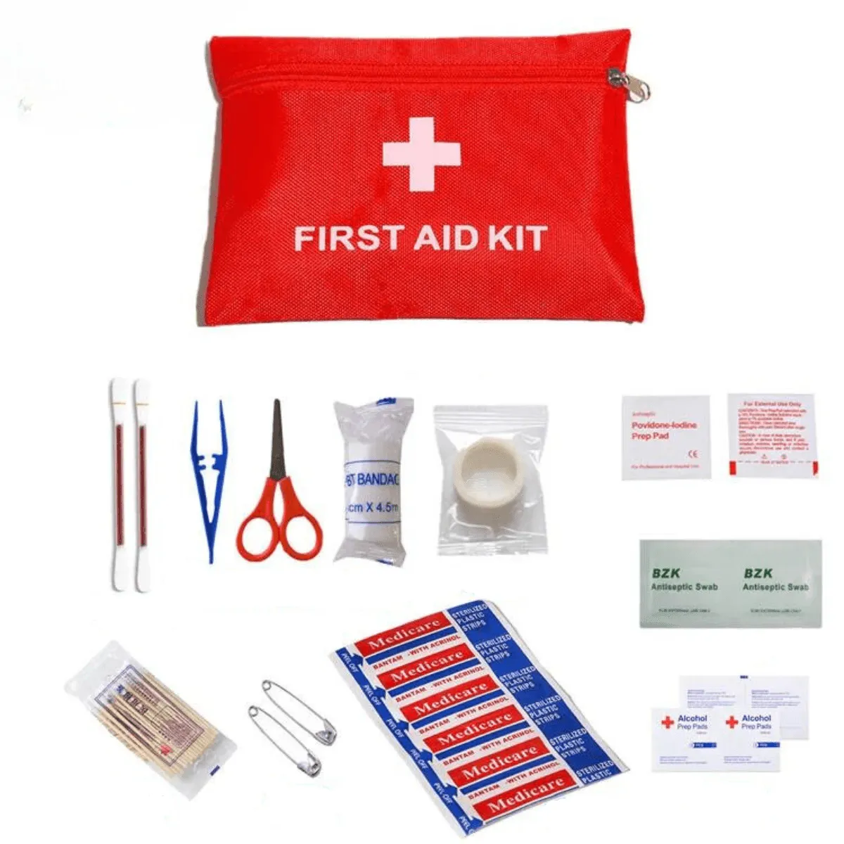 Mini Outdoor First Aid Kit, 40/50/80 Pieces, Durable 1680D Oxford Cloth, Waterproof, Portable, Ideal for Hiking, Camping, Travel