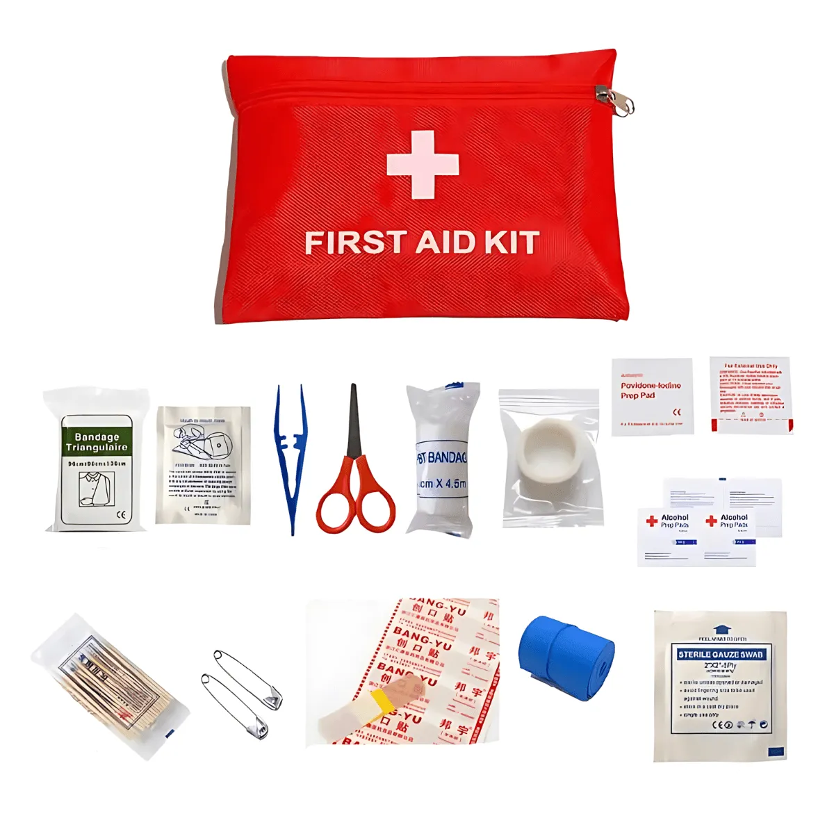 Mini Outdoor First Aid Kit, 40/50/80 Pieces, Durable 1680D Oxford Cloth, Waterproof, Portable, Ideal for Hiking, Camping, Travel