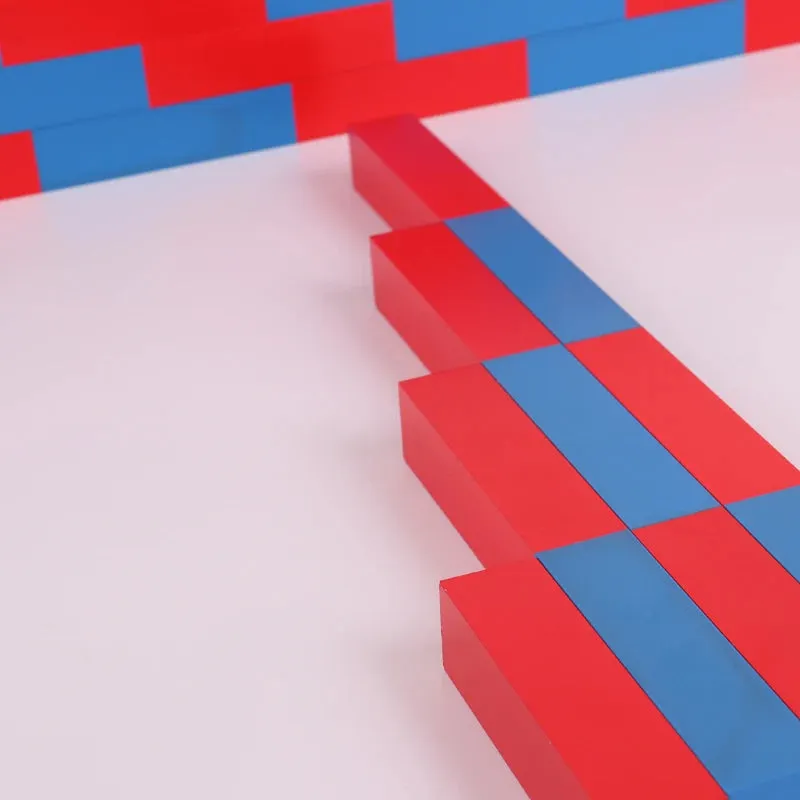 Mo033 - Montessori Red & Blue Number Rods