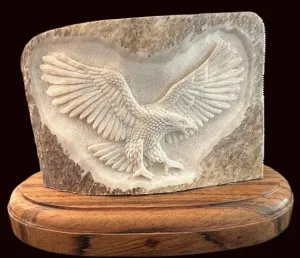 Moose Antler Eagle Carved 7"X 5"