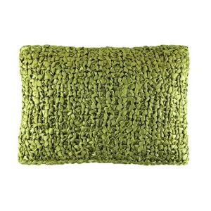 Moss Green Ribbon Knit Pillows by Ann Gish