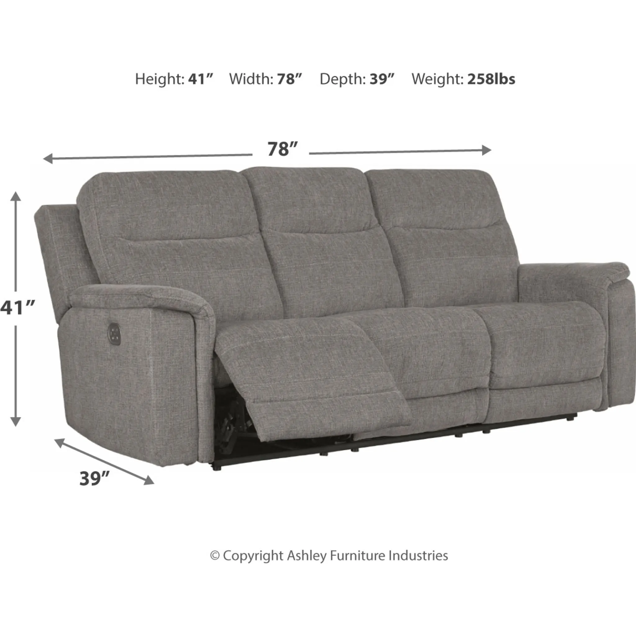 Mouttrie Power Reclining Loveseat with Console/ADJ HDRST