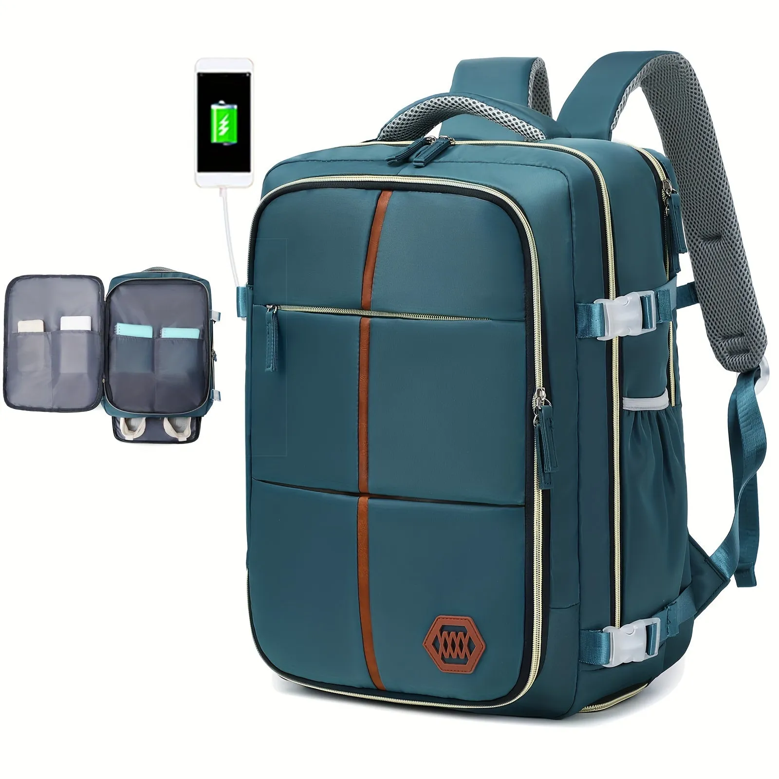 Multifunctional Travel Backpack, Airline-approved, Laptop Schoolbag With Shoes Compartment