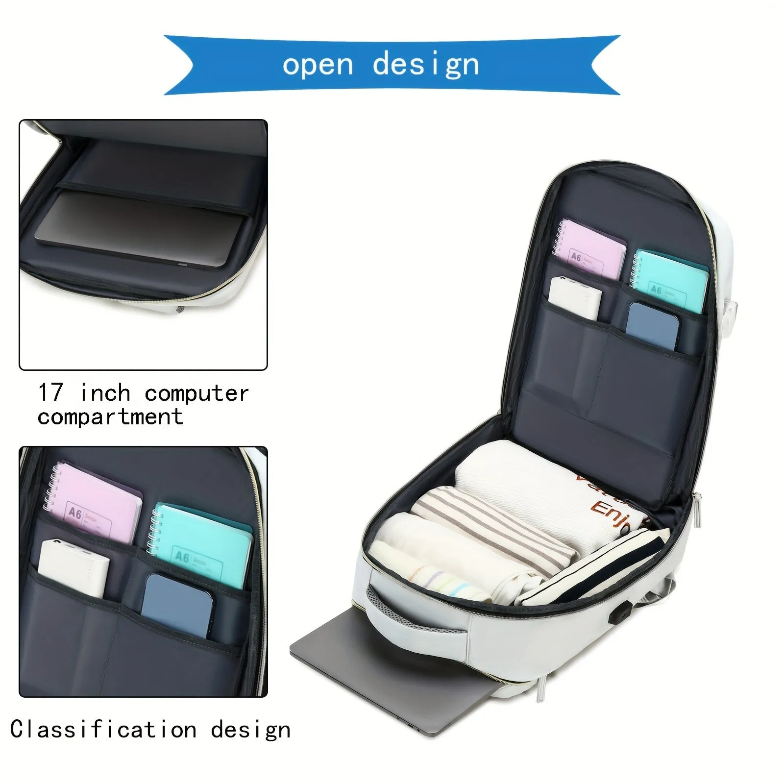 Multifunctional Travel Backpack, Airline-approved, Laptop Schoolbag With Shoes Compartment