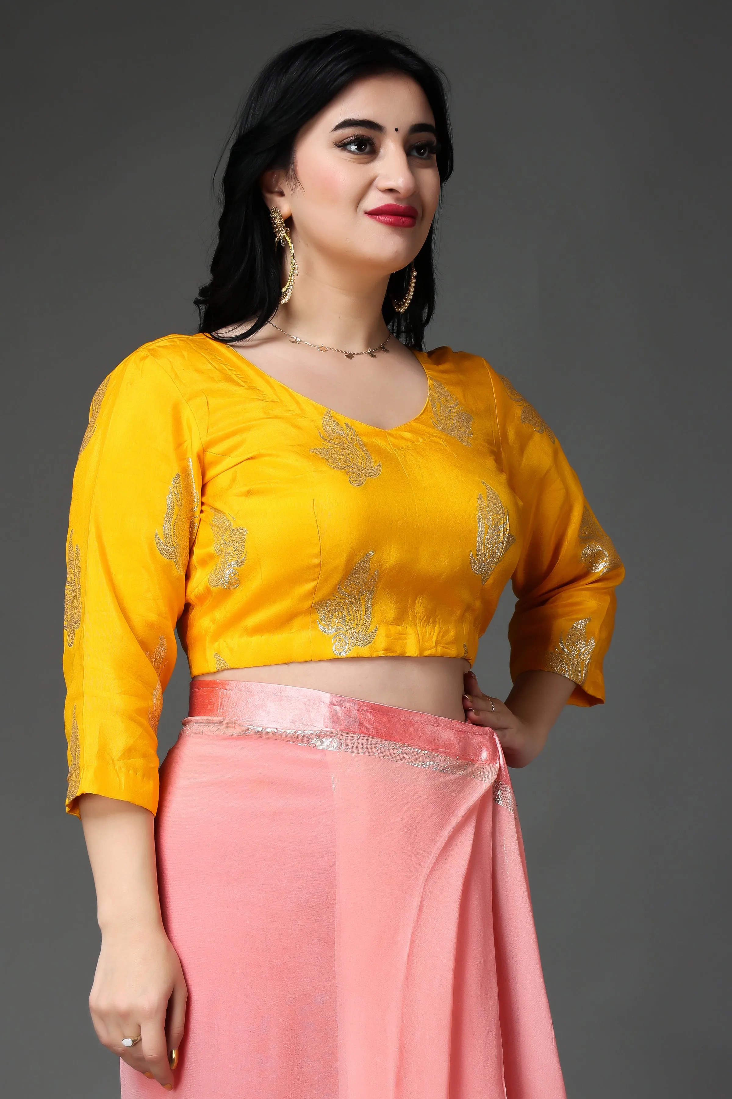 Mustard Gold Silk Blouse