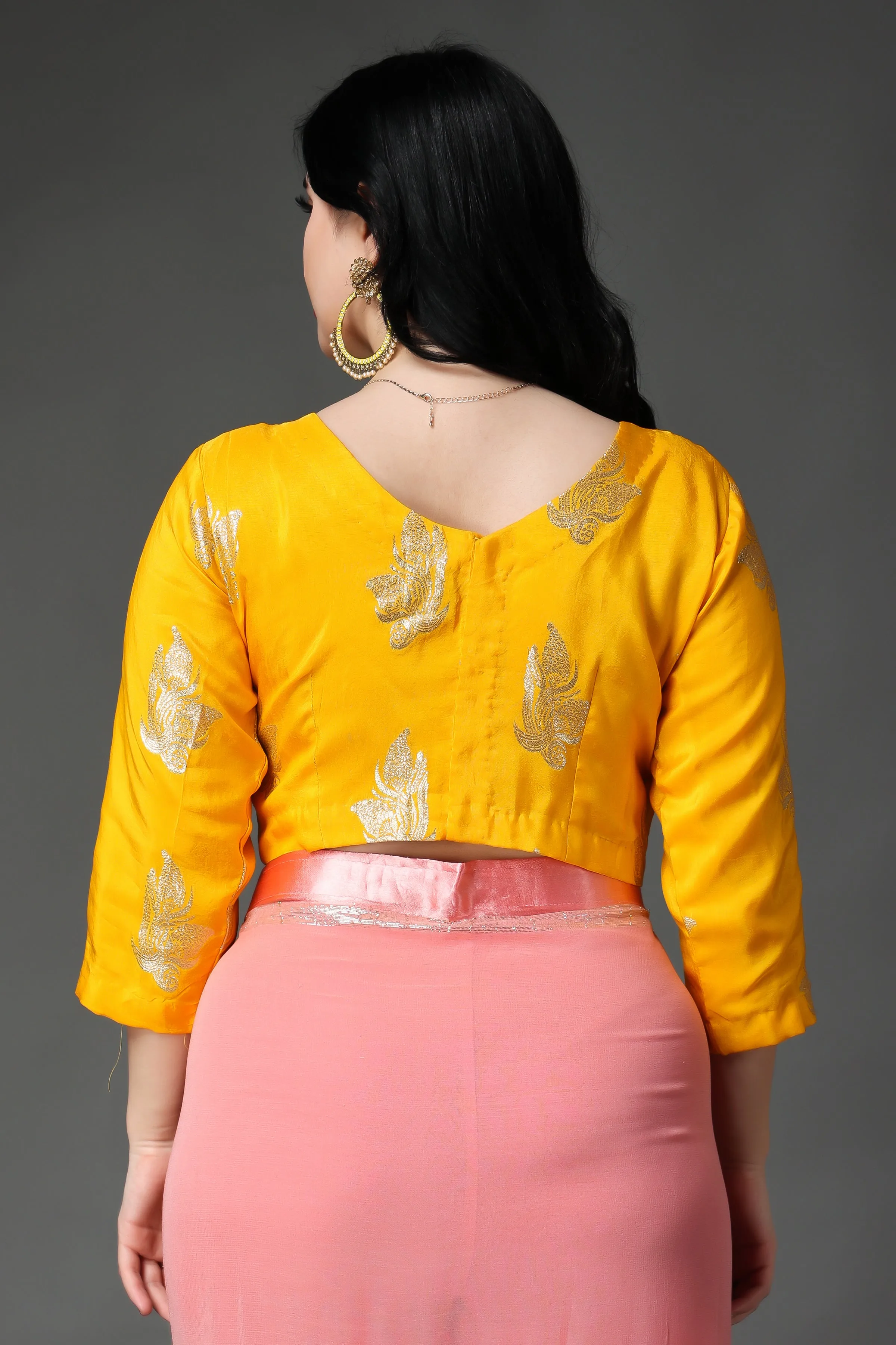 Mustard Gold Silk Blouse