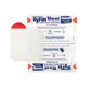 North American Rescue HyFin Vent Compact Chest Seal - Twin Pack