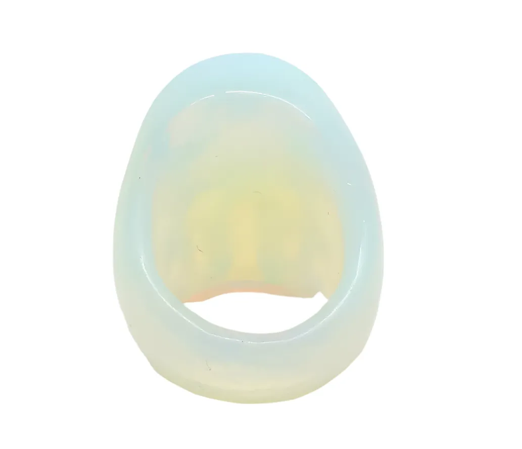 Opalite Crystal Skull Ring