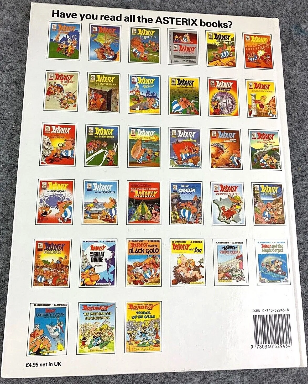 OPERATION GETAFIX Hodder 1990 1st UK Edition Hardback Asterix Book EO Comic