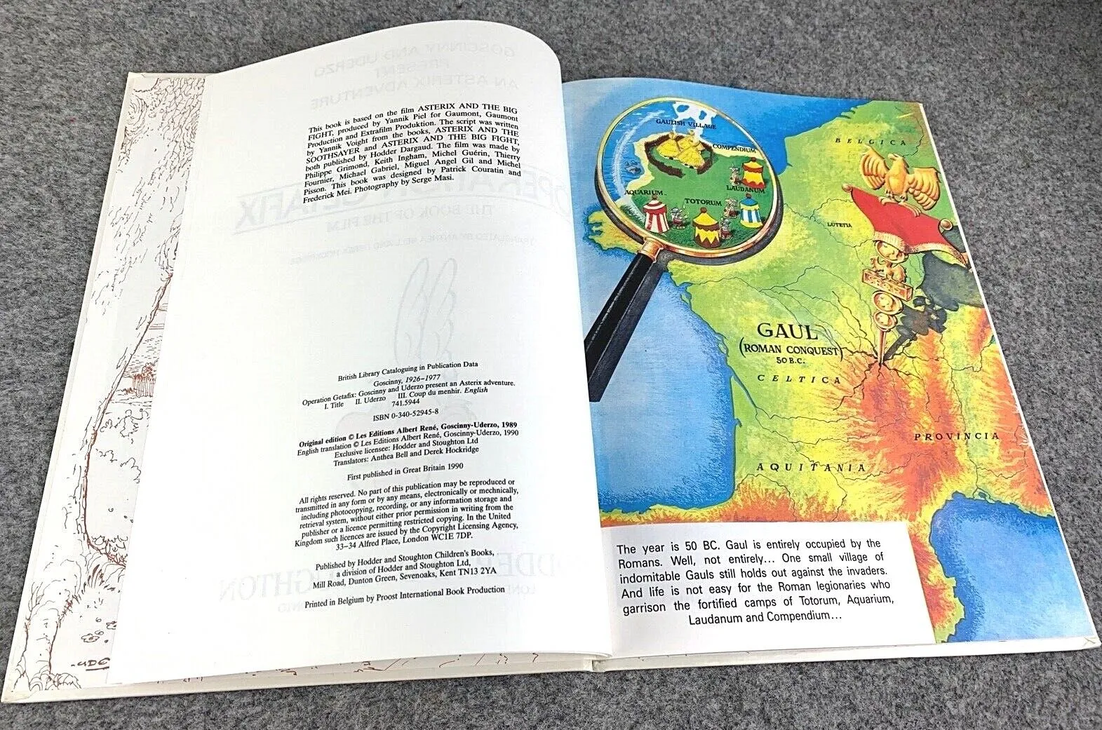 OPERATION GETAFIX Hodder 1990 1st UK Edition Hardback Asterix Book EO Comic