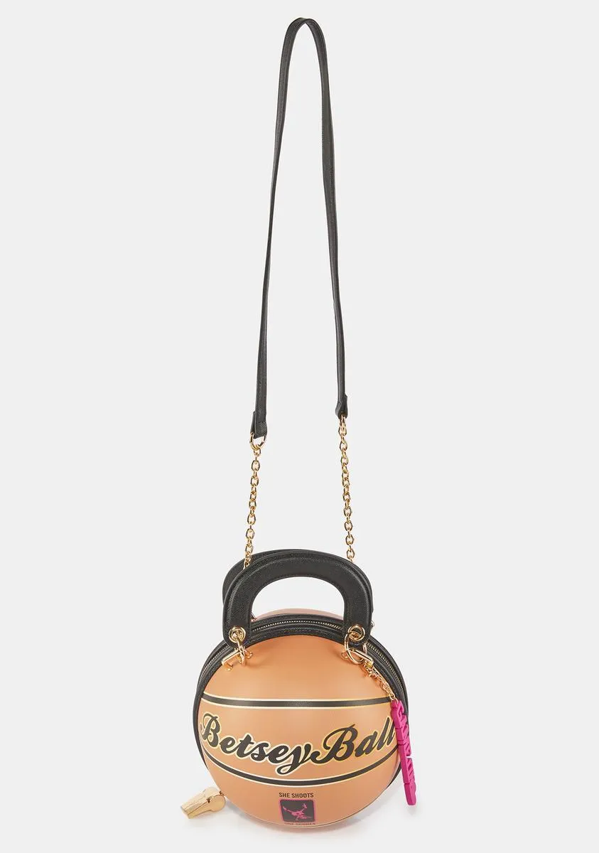 Orange Betsey Ball Crossbody Bag