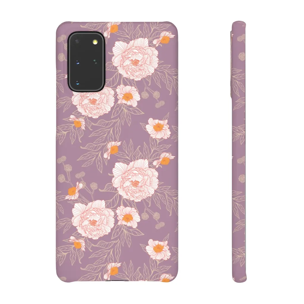 Orange Peonies Floral Rose Phone Case