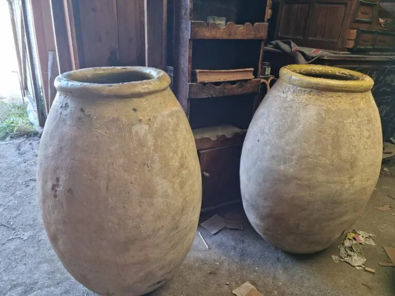 Pair of large 18th century Biot jars