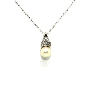 Pearl And Diamond Wrap Pendant Ad No.0838