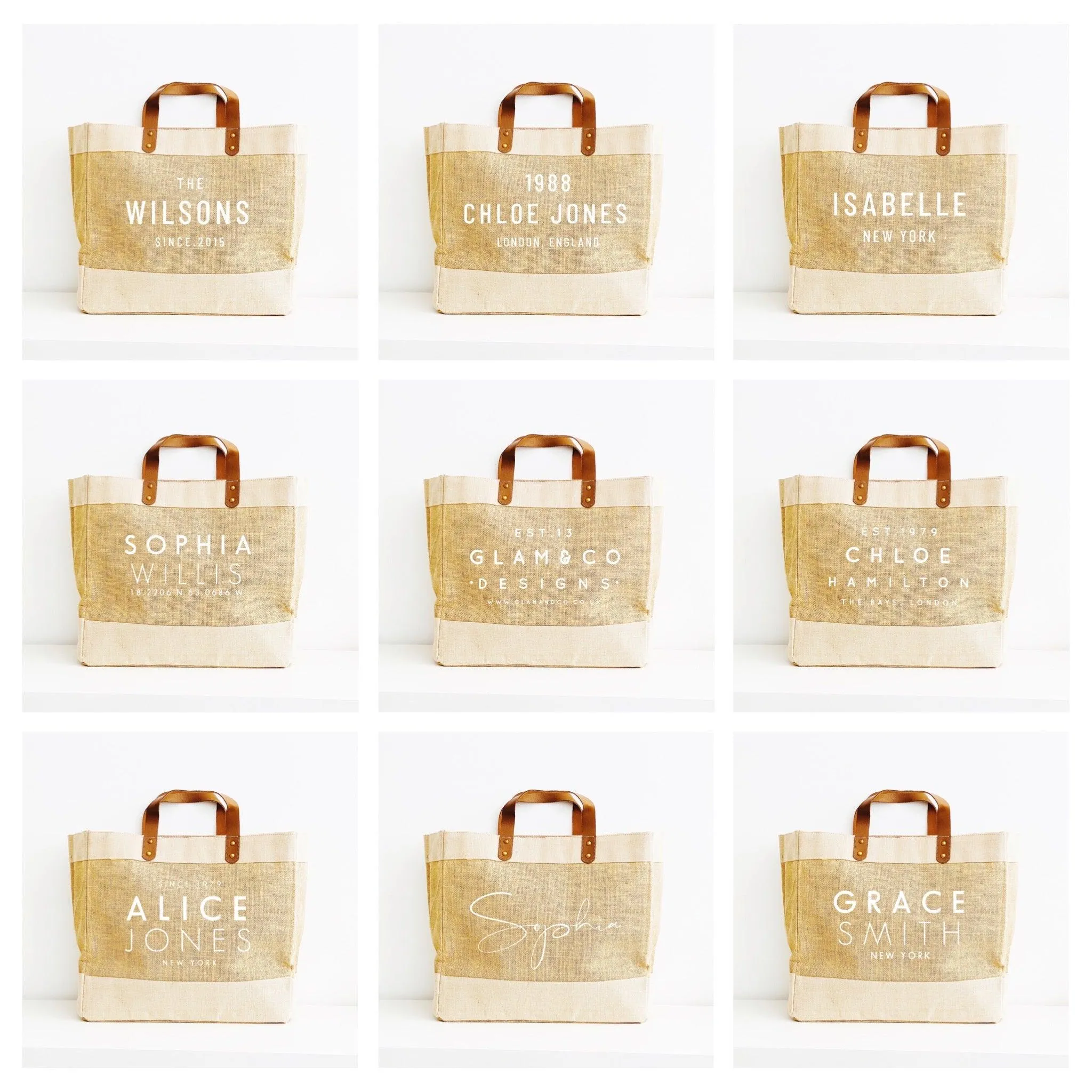 Personalised Jute Tote Bag - Bridesmaid
