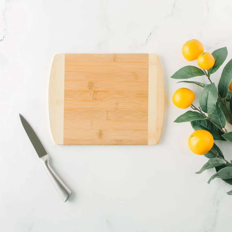 Personalized 8.5x11 Bamboo Cutting Board with Rounded Edge