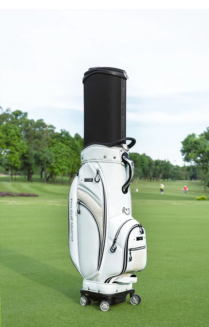 PGM QB136 custom logo golf bag travel microfiber leather golf bag with wheels