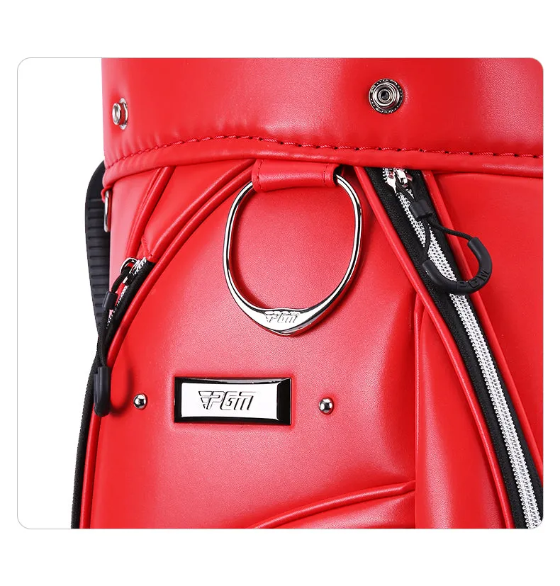 PGM QB136 custom logo golf bag travel microfiber leather golf bag with wheels