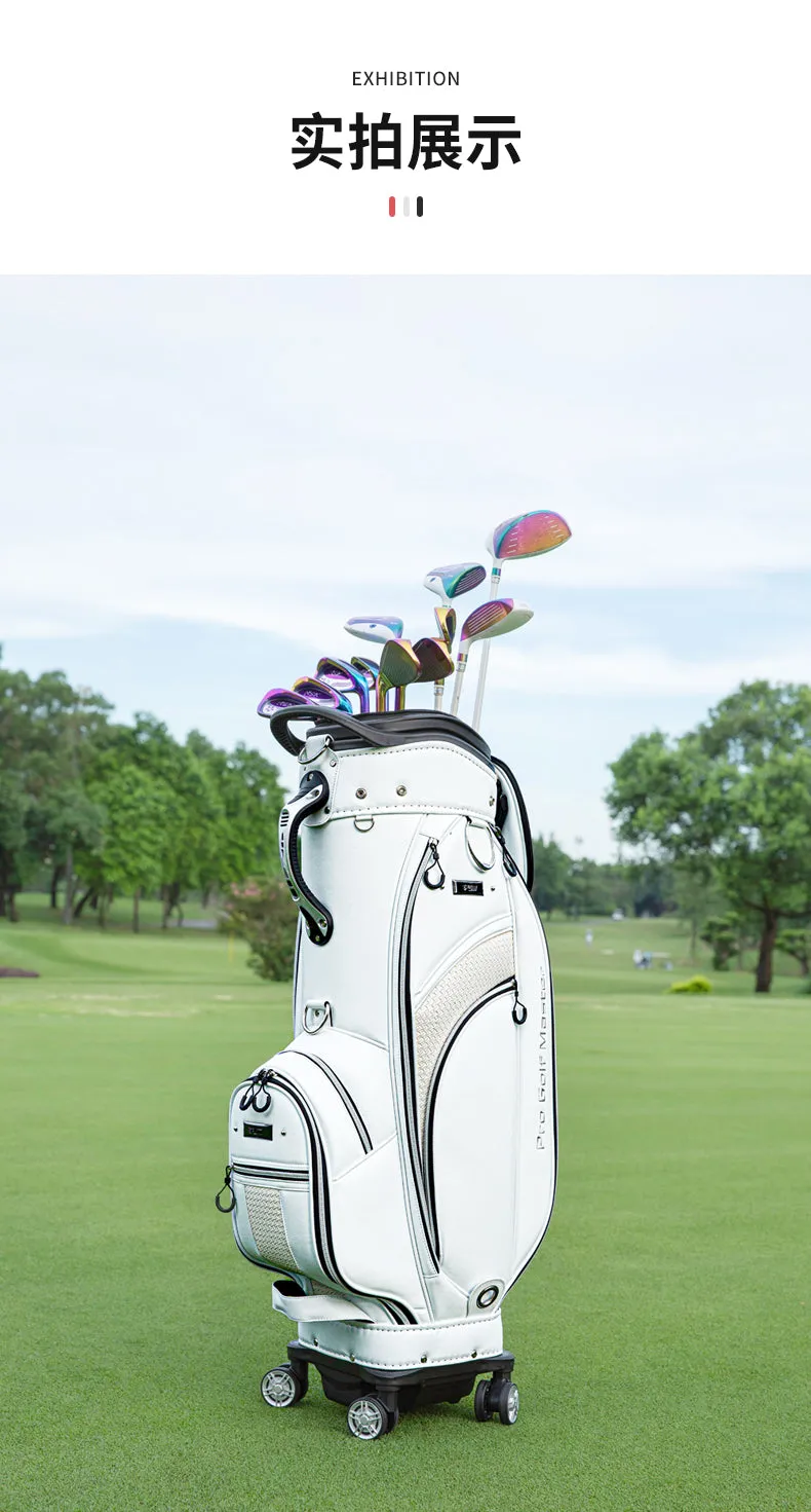 PGM QB136 custom logo golf bag travel microfiber leather golf bag with wheels