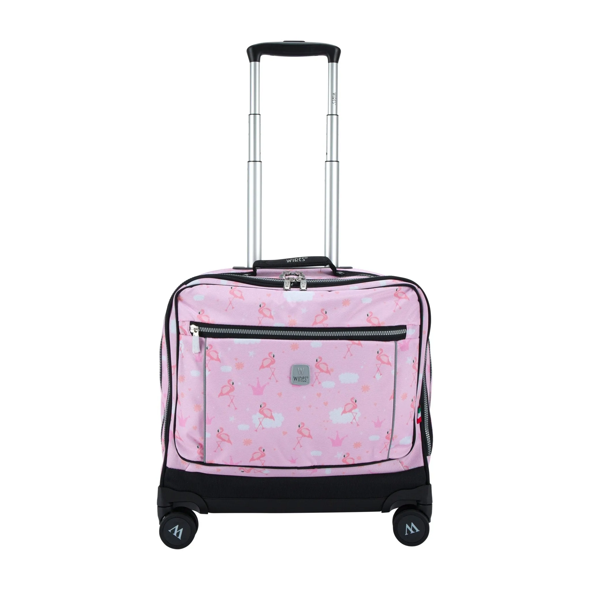 Pink Flamingo School Bag Trolley Set of 4(Lunch Bag & Pencil Case) Lunch Box
