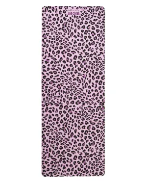 Pink Leopard Print Travel Yoga Mat