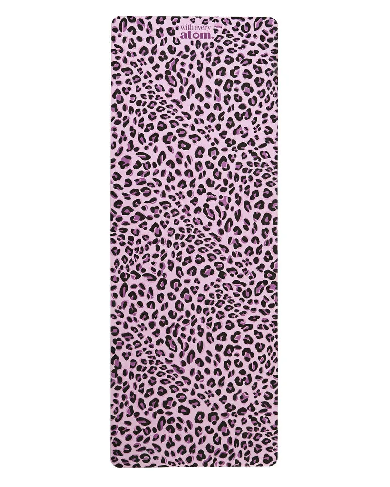 Pink Leopard Print Travel Yoga Mat