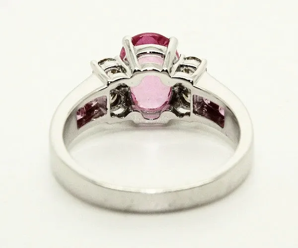 Pink Sapphire & Diamond Hot Cake Ring AD No. 0999