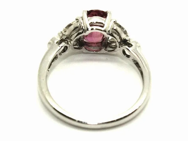 Pink Sapphire & Marquee Diamond Ring / Item Code: RNG 4
