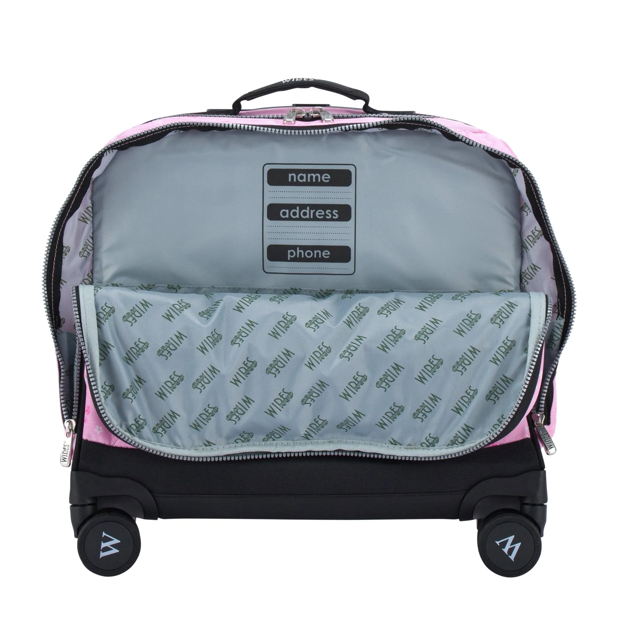 Pink Snowflakes School Bag Trolley Set of 4(Lunch Bag & Pencil Case) Lunch Box