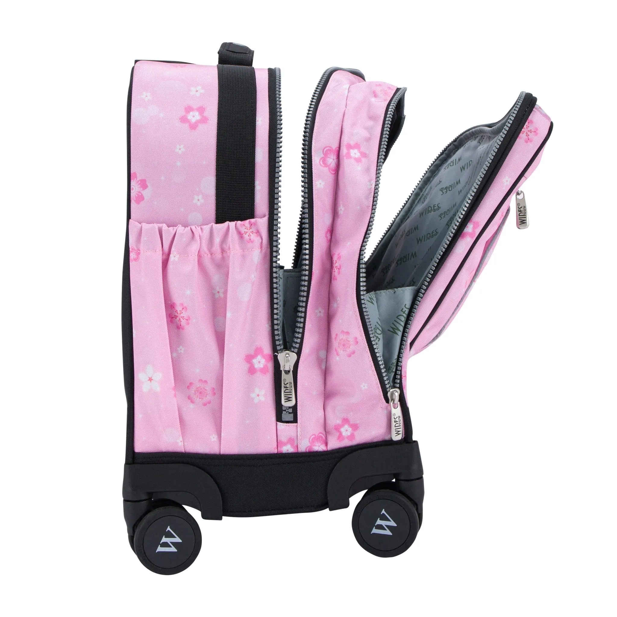 Pink Snowflakes School Bag Trolley Set of 4(Lunch Bag & Pencil Case) Lunch Box