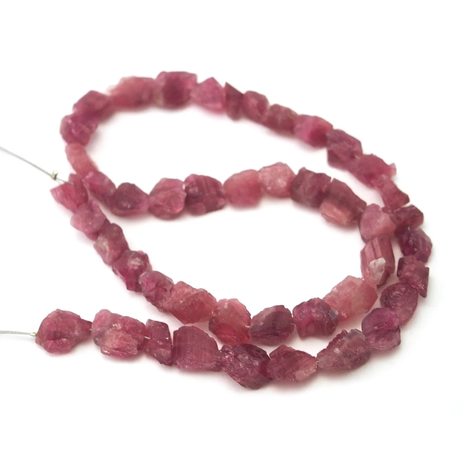 Pink Tourmaline Rough Chunk Strand