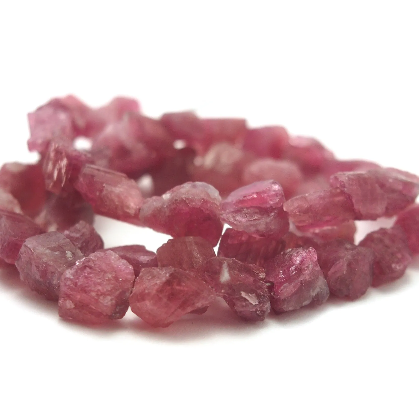 Pink Tourmaline Rough Chunk Strand