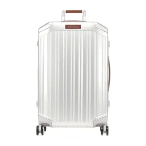 Piquadro PIQALU 55cm Ultra Slim Hardcase 4 Double Wheel Cabin Luggage Trolley Grey - BV4425ALU/GRCU