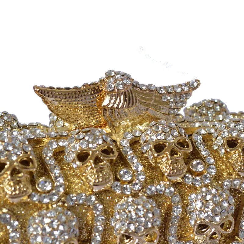 Pirate Ship Skull Rhinestone Studded Bag