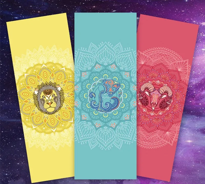 Pisces: Yoga Mat for Zodiac Lovers. Personalized Sun Sign Pilates mat. Extra thick, Non Slip. WickedYo.