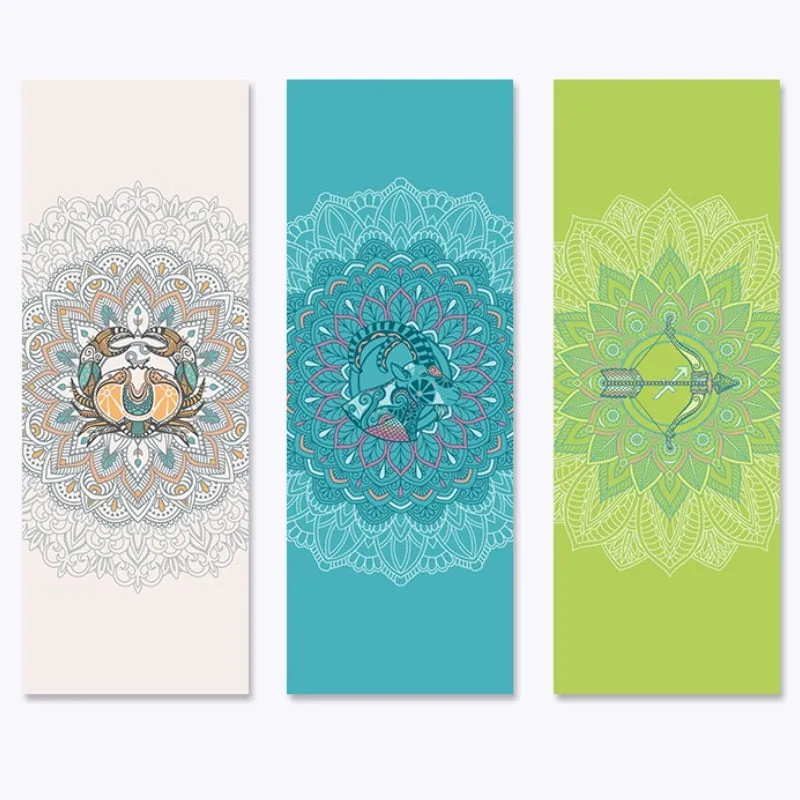 Pisces: Yoga Mat for Zodiac Lovers. Personalized Sun Sign Pilates mat. Extra thick, Non Slip. WickedYo.