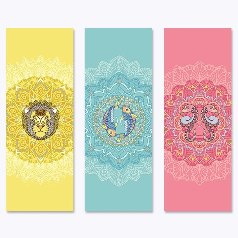 Pisces: Yoga Mat for Zodiac Lovers. Personalized Sun Sign Pilates mat. Extra thick, Non Slip. WickedYo.