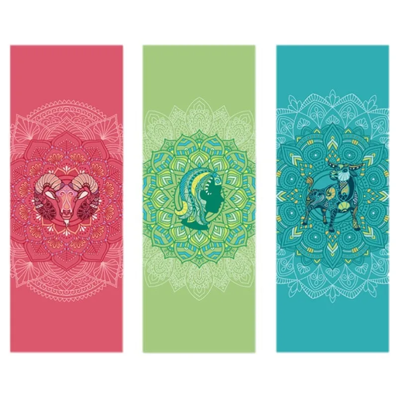 Pisces: Yoga Mat for Zodiac Lovers. Personalized Sun Sign Pilates mat. Extra thick, Non Slip. WickedYo.