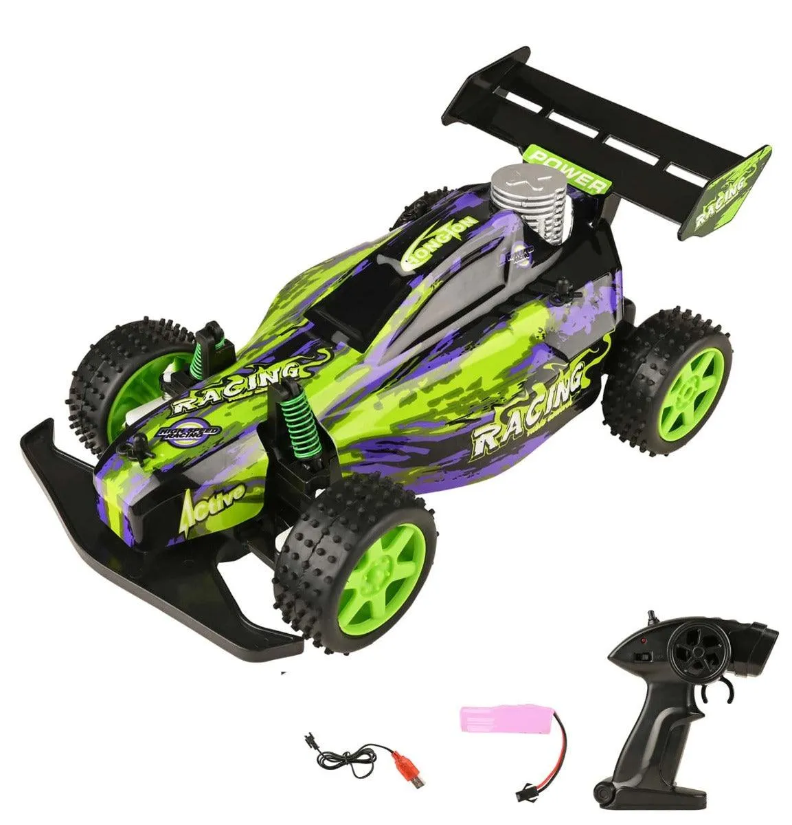 Playzu Buggy Alien 1:18 Scale R/C Car - Green for Ages 6 