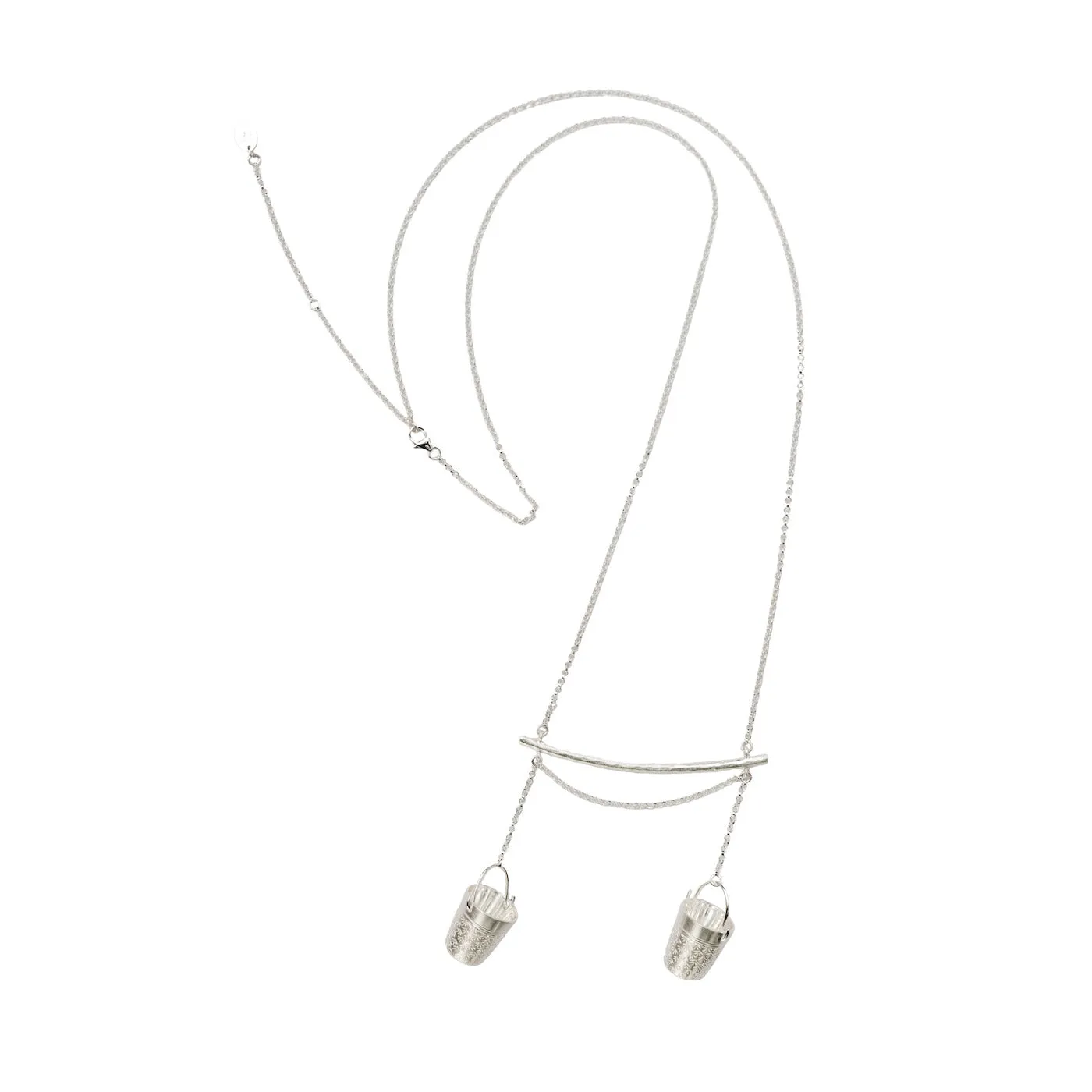 Precious Buckets Necklace - Silver
