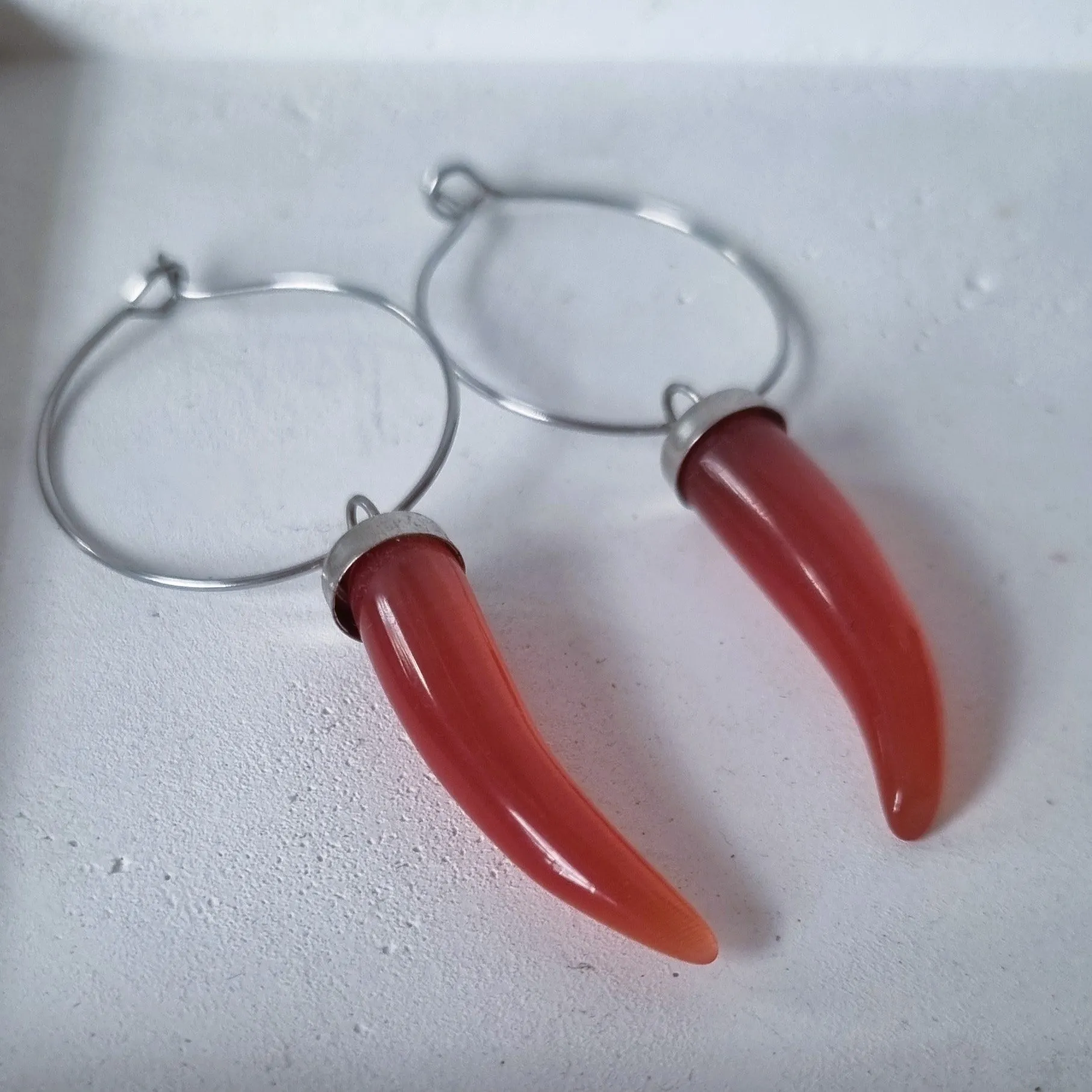 Precious tooth earrings