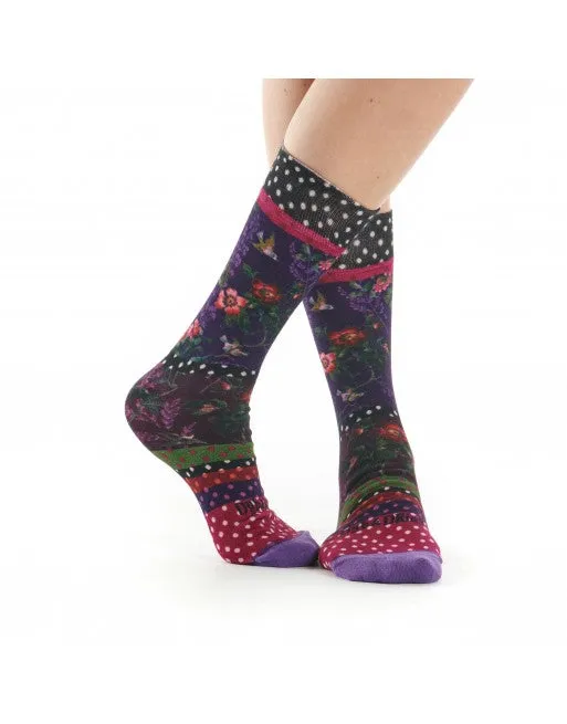 Printed ‘Precious’ bamboo sock