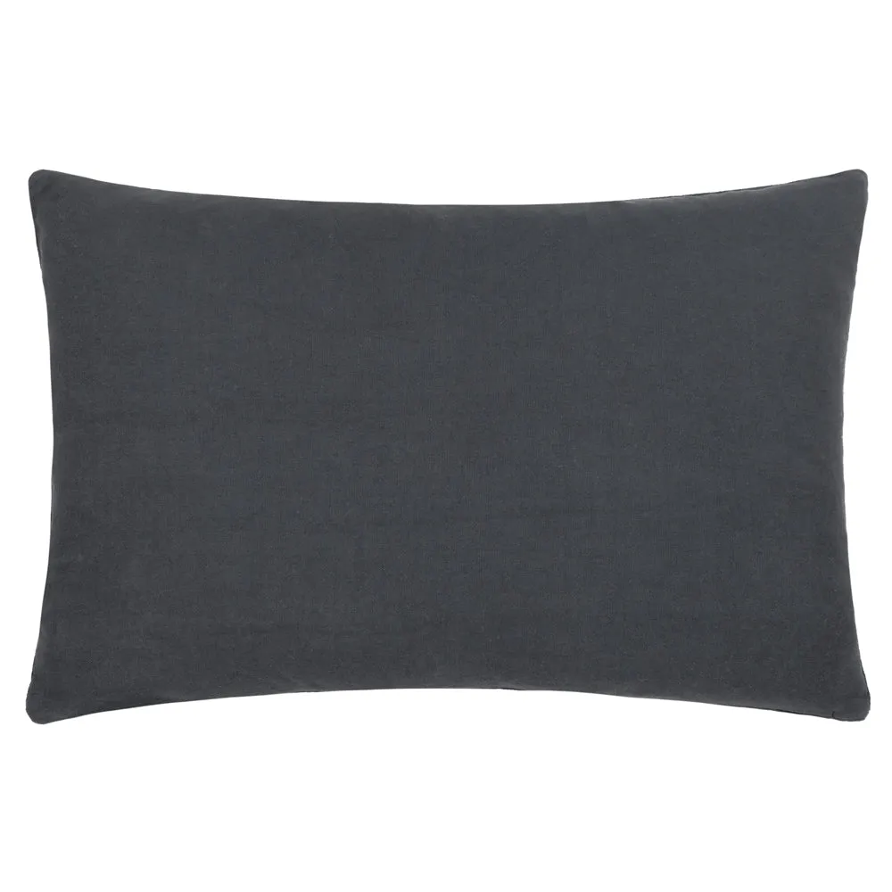 Rennes Embroidered Cushion Navy