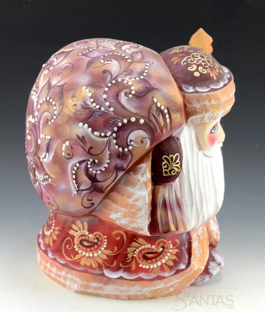 Rosy Red Decorative Russian Santa
