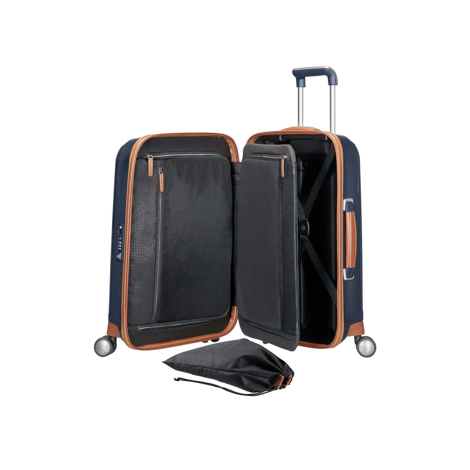 SAMSONITE LITE CUBE DLX 55CM SPINNER MIDNIGHT BLUE