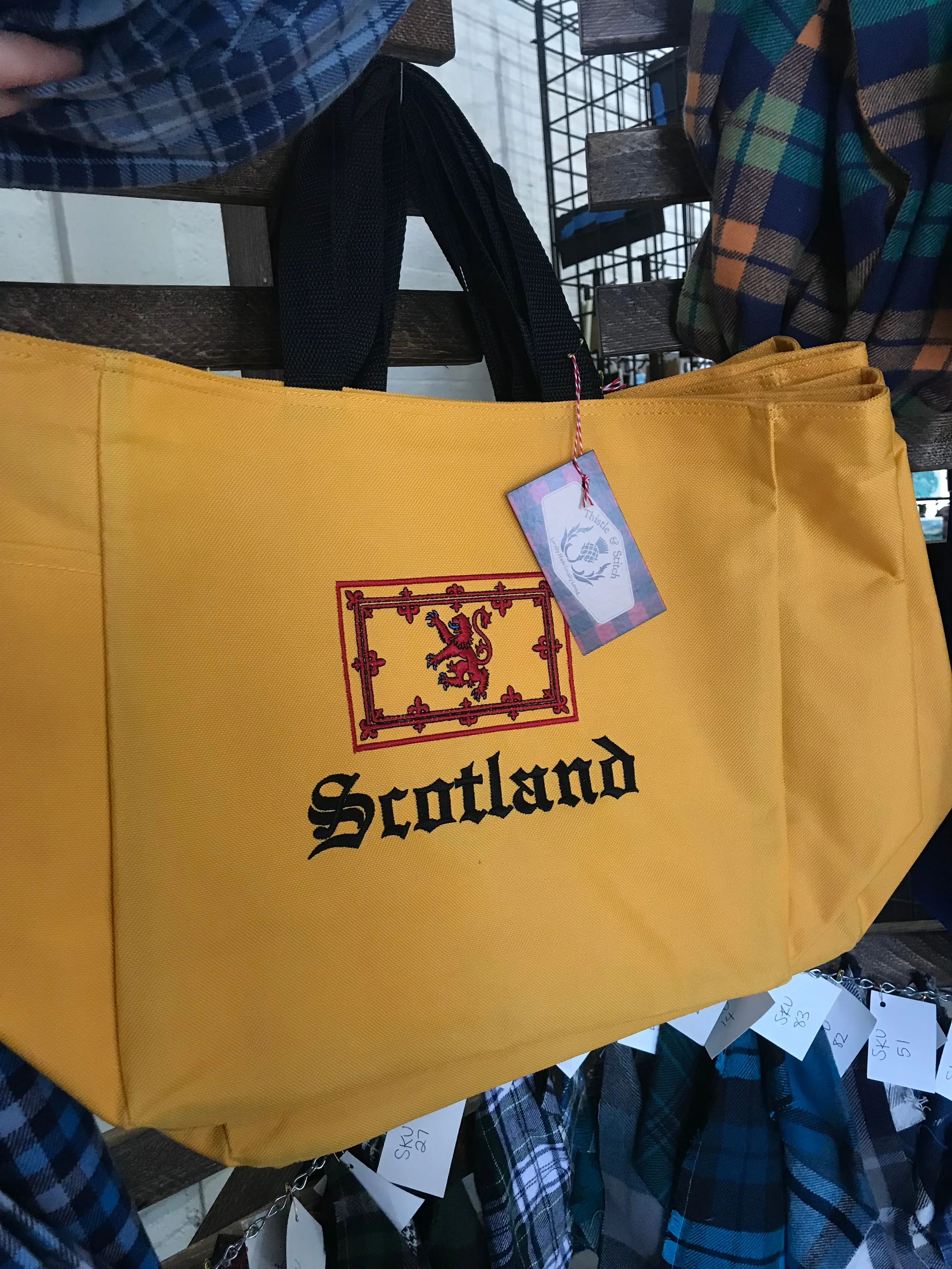 Scotland Saltire and Royal Standard Rampant Lion Flag Tote Bags
