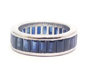 SEAMLESS BAGUETTE SAPPHIRE  RING RNG-165