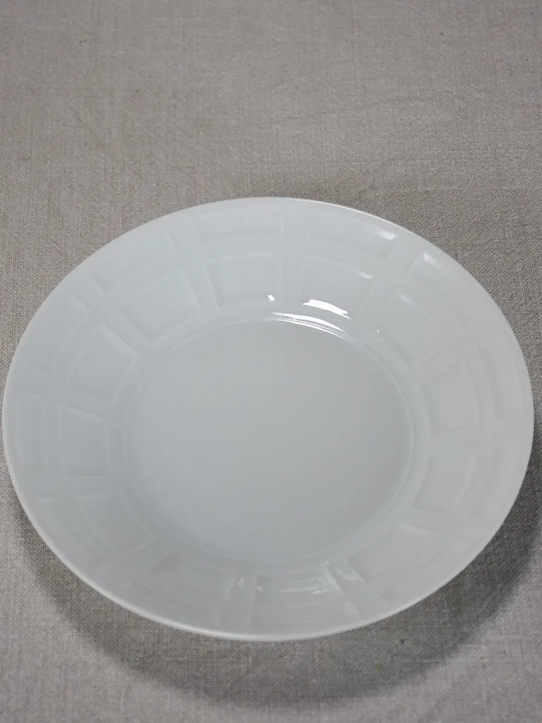 Set of ten superb vintage Bernardaud Limoges bowls - white Naxos 9"