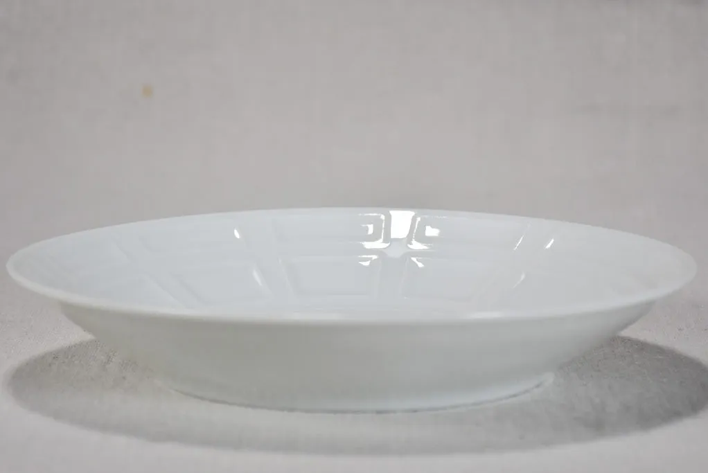 Set of ten superb vintage Bernardaud Limoges bowls - white Naxos 9"