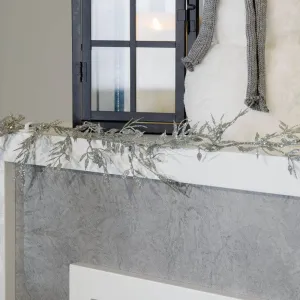 Silver Fine Leaf Garland - 1.8m
